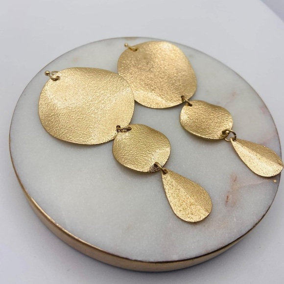 JBloom Tiered Gold Earrings - Picture 4 of 6